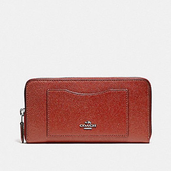 COACH Crossgrain Leather Accordion Zip Wallet - Picture 1 of 3